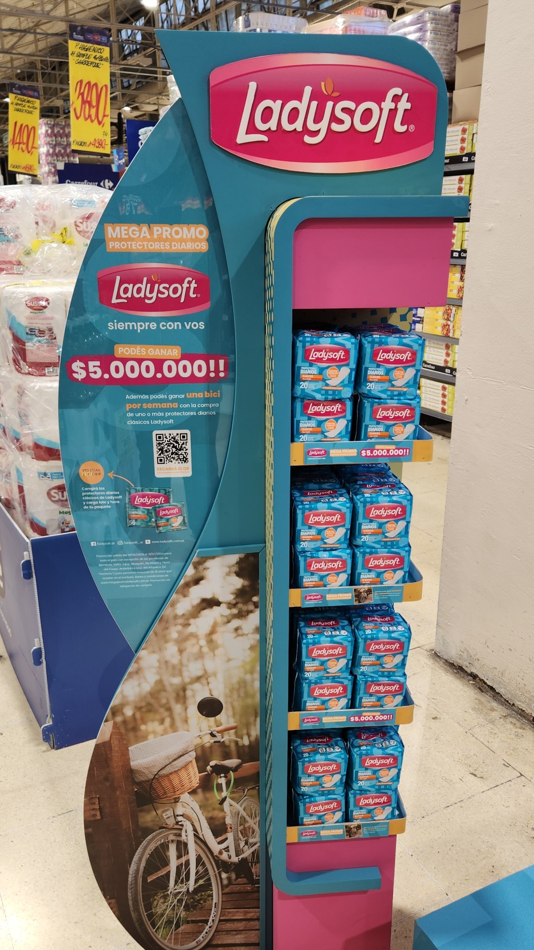 Exhibidor Ladysoft Supermercado